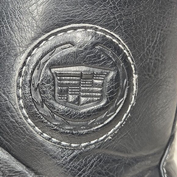 Cadillac Boots Mens 8.5 Black w/ Buckle Rare Motorcycle Biker Style 916974 - Picture 9 of 16